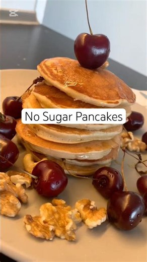 Fluffy 3-Banana Pancakes 🥞 No Sugar Added! #shorts