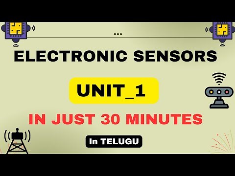 electronic sensors unit 1 | in one shot (30 minutes) | JNTUH R18 AND R22 | 100% PASS