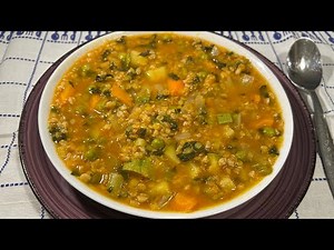 Zuppa di Verdure con Farro e Lenticchie-Facile, Saporita e Super Sana!
