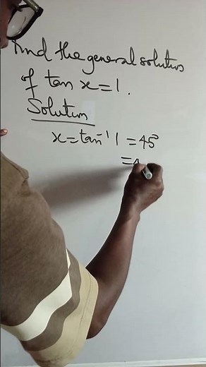 Tan x = 1 😱 Only 2% get the general solution right!#maths