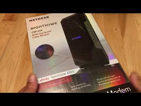 NETGEAR Nighthawk 32 x 8 DOCSIS 3.1 Cable Modem RCN ISP 4 GiG Ports CM1200-100NAS / 09-2019