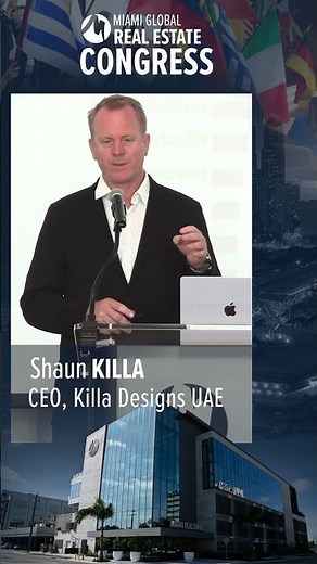 Shaun Killa, one of the world's top architects at the 28th MIAMI Global Real Estate Congress