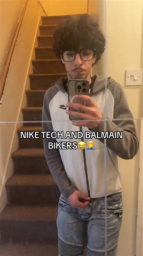 balmain bikers and nike tech fleece #fashion #fashiontiktok #fyp #archivefashion