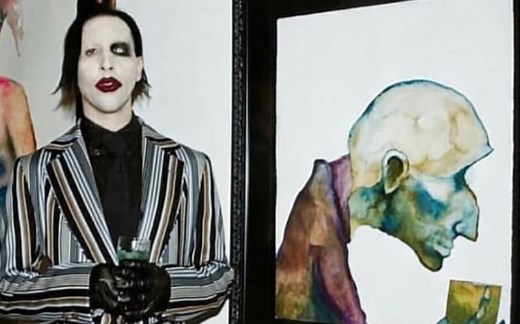 【玛丽莲曼森/MarilynManson】个人画展采访中字熟肉