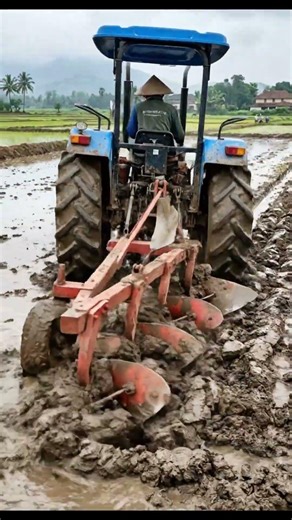 Muddy Field Preparation Close-Up #farming #tractor #agriculture