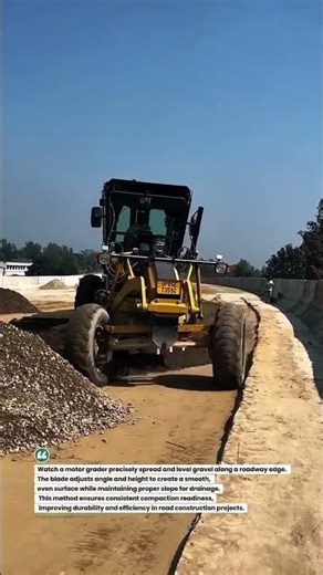 Precision Gravel Road Leveling with Motor Grader 🚜 #RoadConstruction #Grading #HeavyEquipment