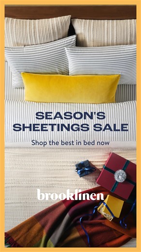 The most wonderful time of the year. Treat yourself or gift someone you love the best in bed and SALE on to life in the cozy lane. | Brooklinen