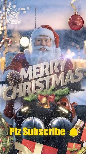 Santa Claus & Cute Cat on Motorcycle! 🎅🐱 Amazing Christmas 2025 Animation #Shorts