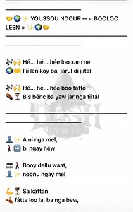 Youssou Ndour Bolo Oleen Lyrics - Full Viral Bash Lyrics