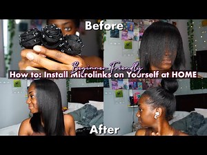 *Detailed* How To Install Microlink Weft Extensions on YOURSELF at HOME | Curls Queen Hair
