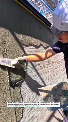 Pro Plastering Technique for a Smooth Wall Finish on Exterior Walls #Plaster #Masonry #Construction