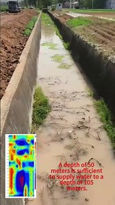 Groundwater drilling has yielded a large volume of water at a depth of 45 meters. #drill #excavator