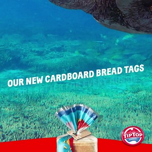 Our cardboard bread tags are now national! Switching to these recyclable tags, made from 100% recycled cardboard, means we’ll be removing almost 120 million pieces of plastic from waste streams. 🐢💚 | Tip Top