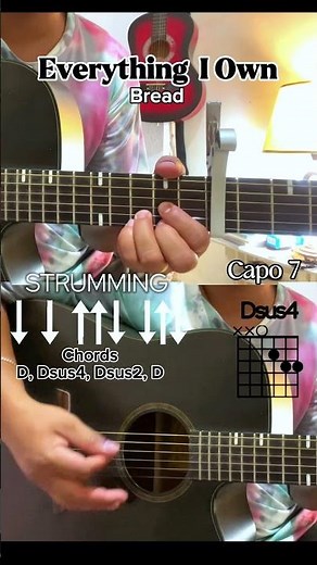 Everything I Own ✅| Bread | Simple Chords Guitar Intro | Guitar Tutorial #guitartutorial #shorts