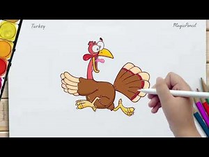 How to Draw a Funny Turkey | Easy Thanksgiving Drawing for Kids