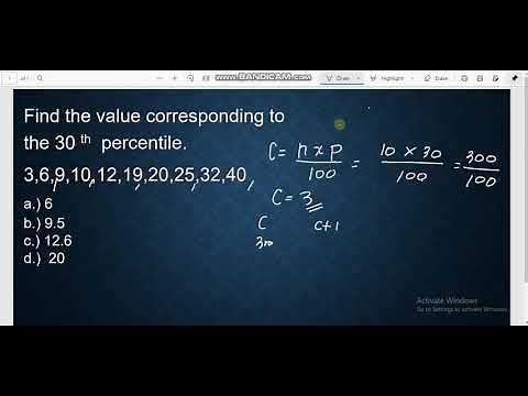 Find the value corresponding to the 30 th percentile.