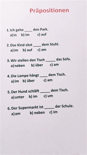 Deutsch lernen: Präpositionen im richtigen Gebrauch