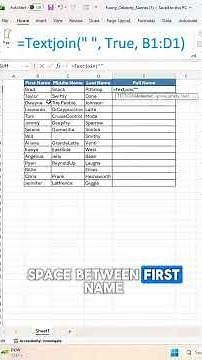 Join Text from multiple columns using Textjoin function in Excel. #excel #microsoftexcel #exceltips