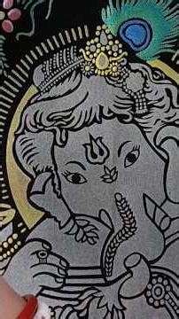 Emboss Ganesha Painting | Part - 1 | Step by step for Beginners 🎨🖌️| #raiartisticworld #shorts #art