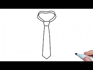 How to draw a Tie easy step by step