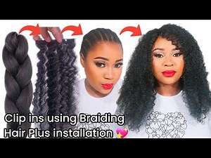Diy Clip in Hair Extensions Using Braiding Hair | Clip in Installation Tutorial