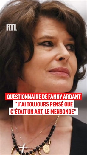 🎙️"J'ai toujours pensé que c'était un art, le mensonge" Au micro d'Augustin Trapenard, Fanny Ardant se livre pour l'émission "Variétés" sur #RTL | RTL