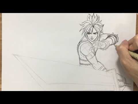 How To Draw Cloud Strife - Step By Step - Final Fantasy VII Character