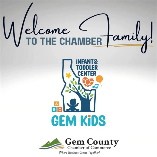 ✨ Welcome to the Chamber Gem Kids Infant and Toddler Center, LLC ! ✨ Gem Kids Infant and Toddler Center provides quality care and early learning for children ages 6 weeks to 4 years old. Their caring team creates a safe, nurturing environment where little ones can learn, play, and grow every day. Located right here in Gem County, Gem Kids is dedicated to supporting families and helping children reach important developmental milestones in a warm, encouraging space. #GemKids #EarlyLearning #ChildC