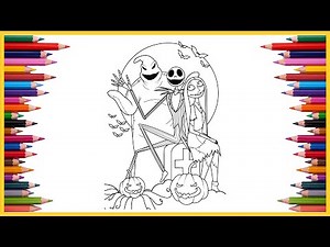 Jack Skellington and Sally Coloring Book | The nightmare before Christmas