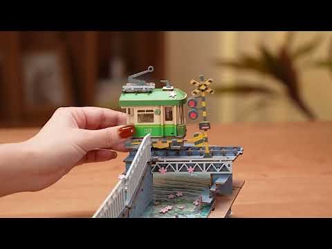 Assembling a Rolife Sakura Densya book nook with me 🌸