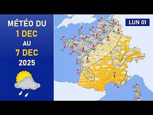 Weather forecast from Monday, December 1st to Sunday, December 7th, 2025
