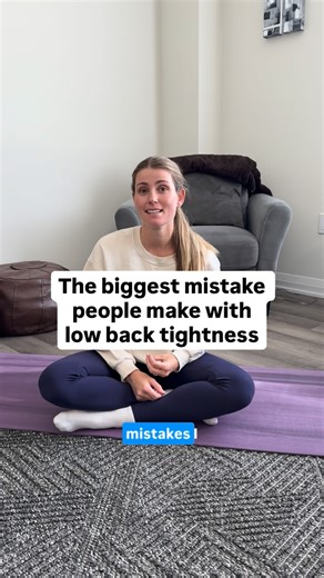 Beginner exercise programs for all ages on Instagram: "Low back tightness is rarely just a “low back” problem. Your body works as one connected system. When your hips aren’t moving well, or your ribs aren’t moving well, your low back often picks up the slack to keep you upright and stable. That extra work can feel like tightness, stiffness, or that “grabbing” sensation. Try this approach instead: 1. Create movement above and below (ribs + hips) 2. Rebuild control with slow, calm reps 3. Add an e