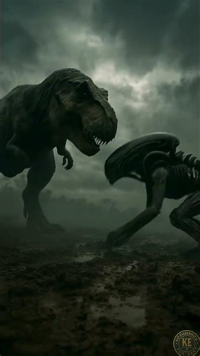 T Rex vs Xeno (Stormfront Standoff ) #Shorts #CGI #POV