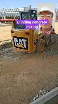 mixing of blinding concrete using bobcat #construction #civilengineering