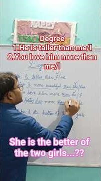 Degree of the comparative form what? Nominative/Objective case after'than #english #englishgrammar