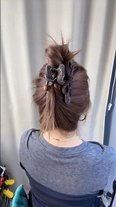 Cute Messy Clip Hairstyle 😍✨ So Easy! #Hairstyle #Shorts