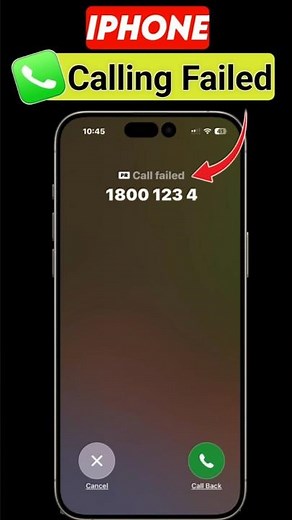 call failed iphone problem #shorts #iphone
