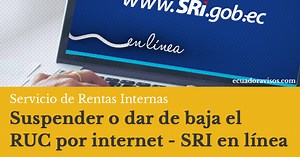 ¿Cómo cerrar el RUC en línea? Servicio de Rentas Internas