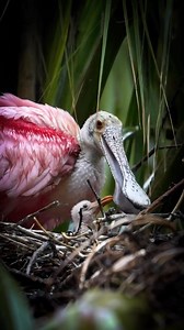 Happening in the Native Bird Rookery & Swamp - now through summer! 🐣 Peak Months are March through June, and photo pass holders get inside the Zoo early and stay after regular hours! See our website for details. • POV: you drive three hours to see these babies 🥰 These native roseate spoonbills, along with many other species come to nest in the safety of the St.Augustine alligator farm. Yes the alligator farm is safe for them! The alligator infested waters beneath their nests ensure that other 