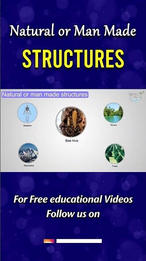 Structure | Natural Structures, Man Made Structures | Examples of Structure | Science #shorts