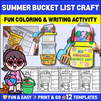 Summer Bucket List Craft, Kindergarten Summer Craft, End of the Year Craftivity