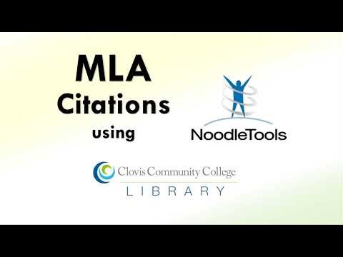MLA Citations with NoodleTools