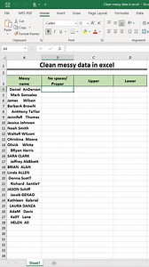 Clean messy data in excel #exceltutorial #exceltips #exceltricks #excel | Time to Office