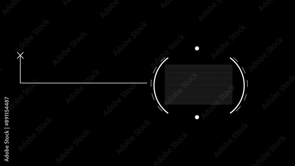 A simple line graph is shown with a horizontal axis and a vertical axis. There are two data points on the graph