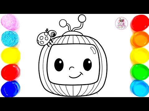 Cocomelon logo drawing tutorial | How to draw the cocomelon logo | Cocomelon logo drawing for kids