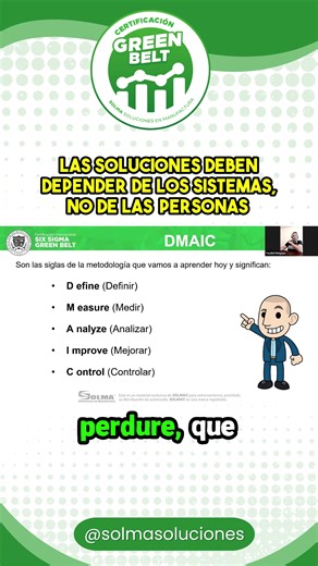 🔒 La mejora no sirve si no se sostiene. En Six Sigma, Controlar es asegurar que la solución perdure en el tiempo 📊 No puede depender de que “el ingeniero esté o no esté”. Las mejoras deben depender de sistemas, no de personas. Por eso en Lean Six Sigma Green Belt aprendes a crear controles que mantengan los resultados, eviten retrocesos y aseguren mejoras sostenibles 💪 🎓 Green Belt – Gen V 📅 Inicia 15 de enero | 💻 Online en vivo 👇 Comenta “INFO” y te envío toda la información por DM #SixS