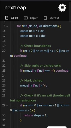 Nearest Exit from Entrance in Maze | JavaScript BFS Solution | LeetCode Problem Explained