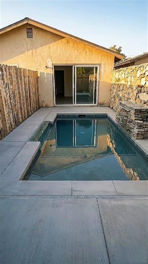 Small Backyard to Luxury Oasis! Glass Pool & Fire Pit Transformation 💎