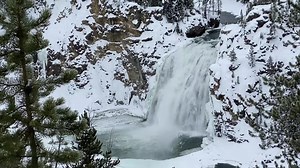18K views · 2.1K reactions | ❄️ The winter season officially opens today in Yellowstone for guided snowcoach and snowmobile tours and lodging available through Yellowstone National Park Lodges. Visitors have a chance to see the park's wonders in all their winter glory like the Upper Falls of the Grand Canyon of the Yellowstone. ❄️ | Yellowstone Forever | Facebook