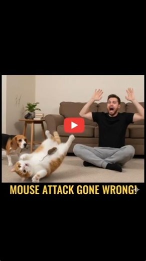 Beagle Drops Mouse on Cat! 🤯 INSTANT Chaos | Cat Sound | Cat Video | Persian Cat | Cats | #Shorts